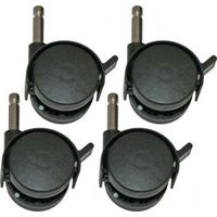Bopita Set Wieltjes (4) Zonder Rubber - Zwart