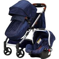 Born Lucky Rapido Kinderwagen Blauw incl Autostoeltje