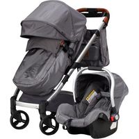 Born Lucky Rapido Kinderwagen Grijs incl Autostoeltje