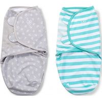 Swaddle Me Premium Small Grey Anchor & Teal Stripe 2-pack - Summer 